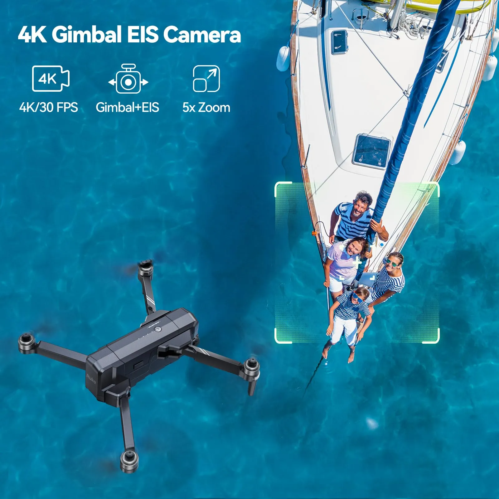 Drones with Gimbal EIS 4K Camera for Adults, 96 Min Long Flight Time 9800ft Long Range FPV, Auto Return Home with GPS