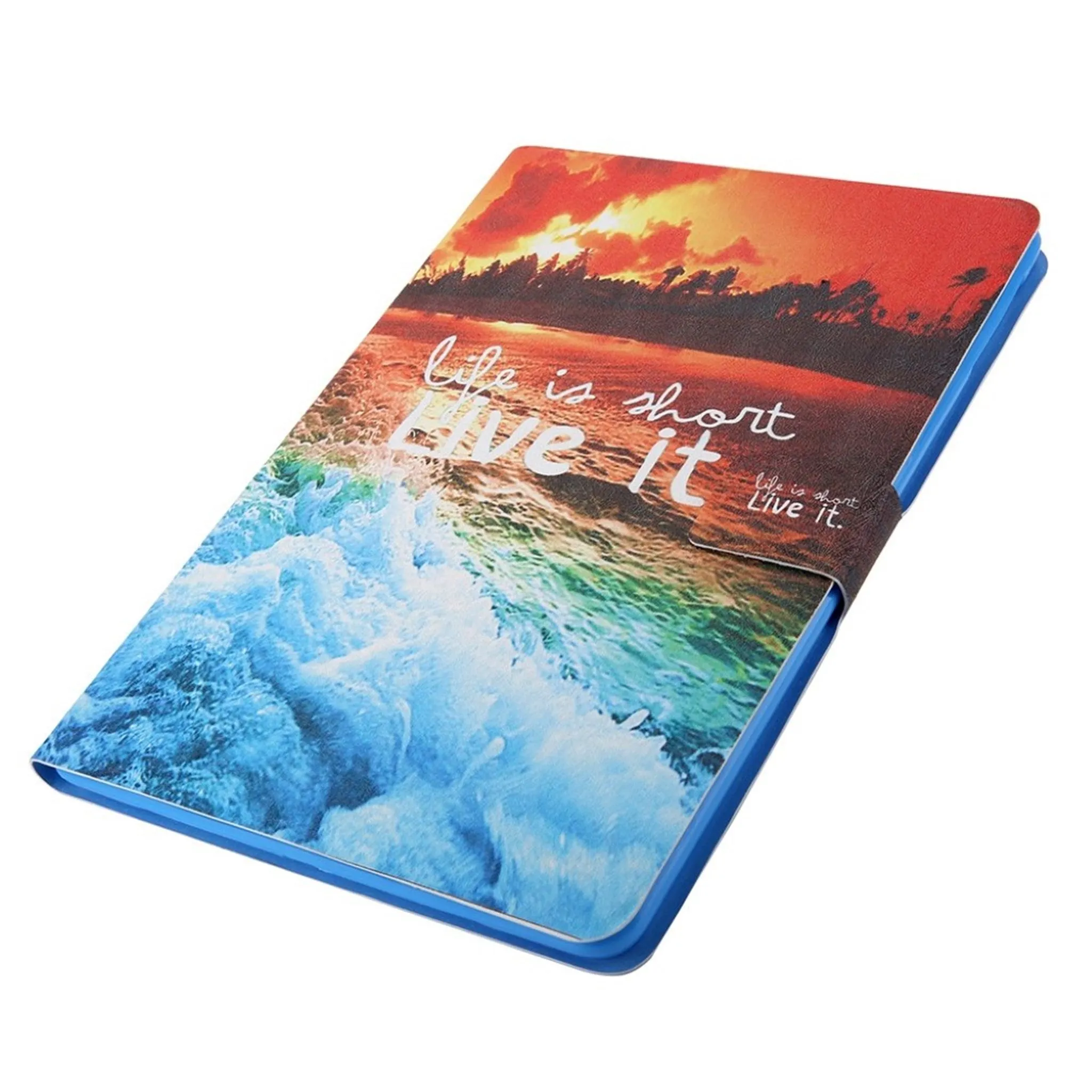 Elegant pattern leather flip case for Samsung Galaxy Tab A7 10.4 (2020) - Seaside Sunset