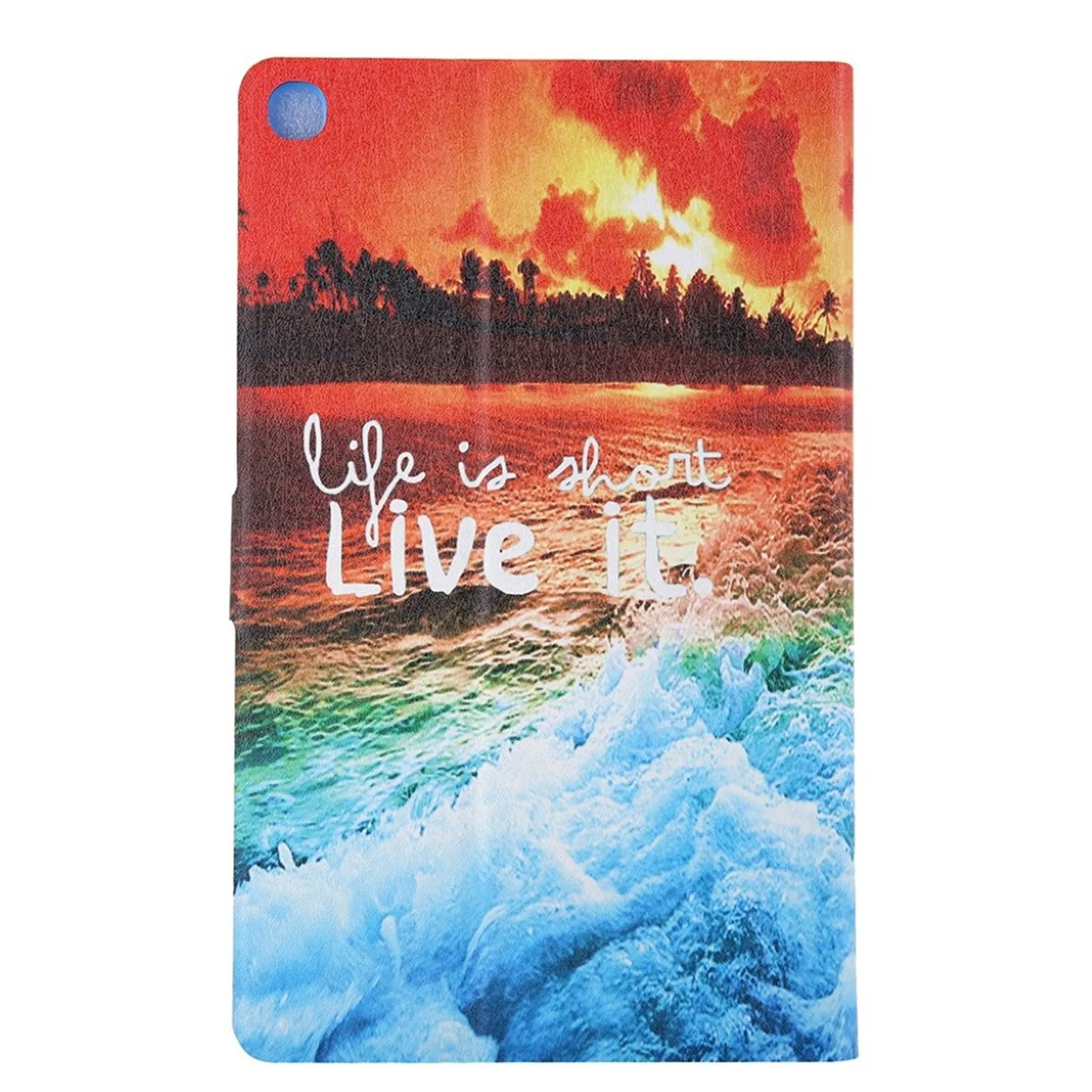 Elegant pattern leather flip case for Samsung Galaxy Tab A7 10.4 (2020) - Seaside Sunset