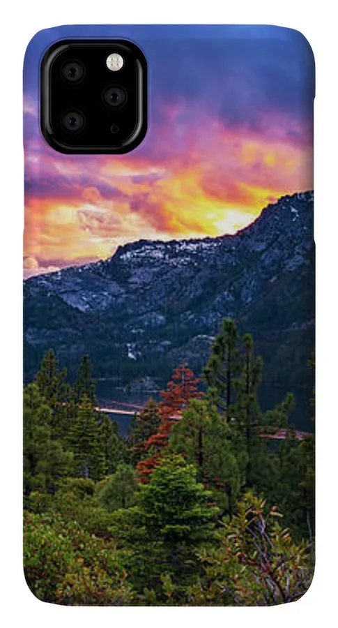 Emerald Bay Secret Sunset Panorama By Brad Scott - Phone Case