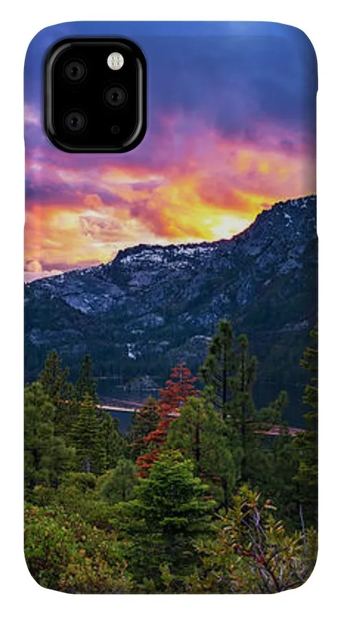 Emerald Bay Secret Sunset Panorama By Brad Scott - Phone Case