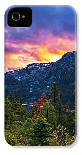 Emerald Bay Secret Sunset Panorama By Brad Scott - Phone Case