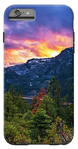 Emerald Bay Secret Sunset Panorama By Brad Scott - Phone Case