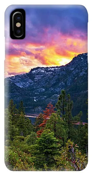 Emerald Bay Secret Sunset Panorama By Brad Scott - Phone Case