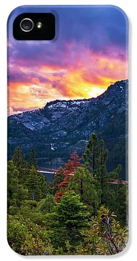 Emerald Bay Secret Sunset Panorama By Brad Scott - Phone Case