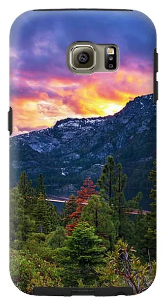 Emerald Bay Secret Sunset Panorama By Brad Scott - Phone Case