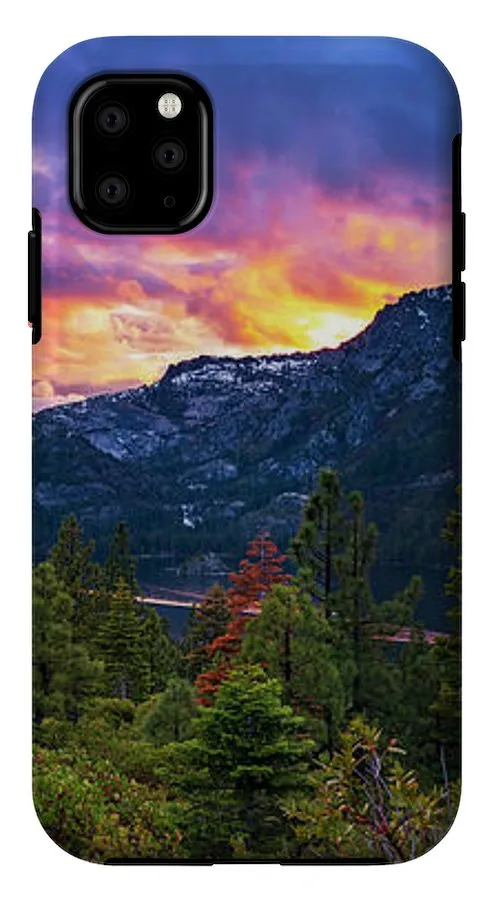 Emerald Bay Secret Sunset Panorama By Brad Scott - Phone Case