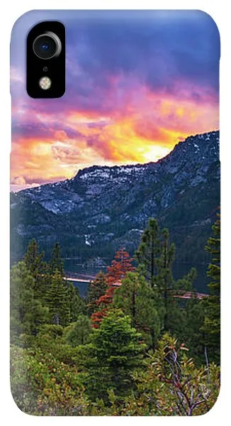 Emerald Bay Secret Sunset Panorama By Brad Scott - Phone Case