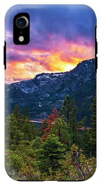 Emerald Bay Secret Sunset Panorama By Brad Scott - Phone Case