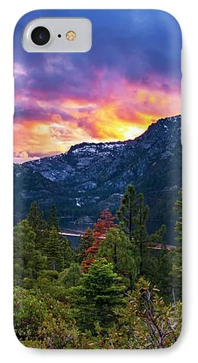 Emerald Bay Secret Sunset Panorama By Brad Scott - Phone Case