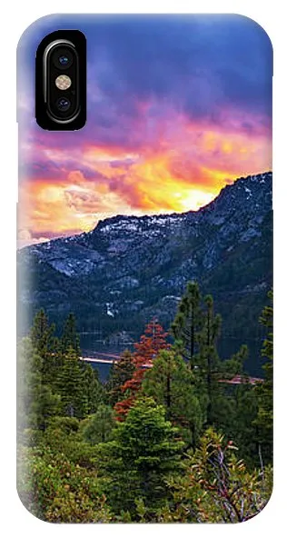 Emerald Bay Secret Sunset Panorama By Brad Scott - Phone Case