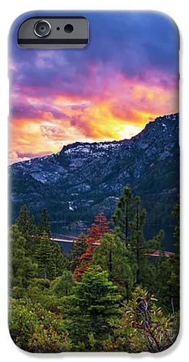 Emerald Bay Secret Sunset Panorama By Brad Scott - Phone Case