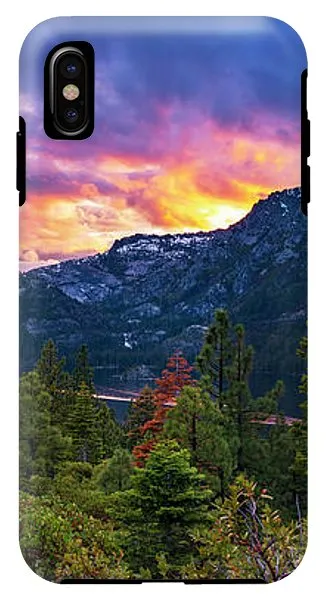 Emerald Bay Secret Sunset Panorama By Brad Scott - Phone Case