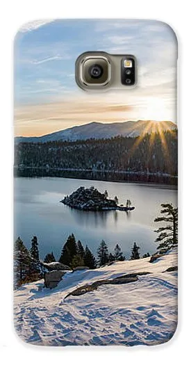 Emerald Bay Winter Sunburst By Brad Scott - Phone Case