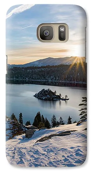 Emerald Bay Winter Sunburst By Brad Scott - Phone Case