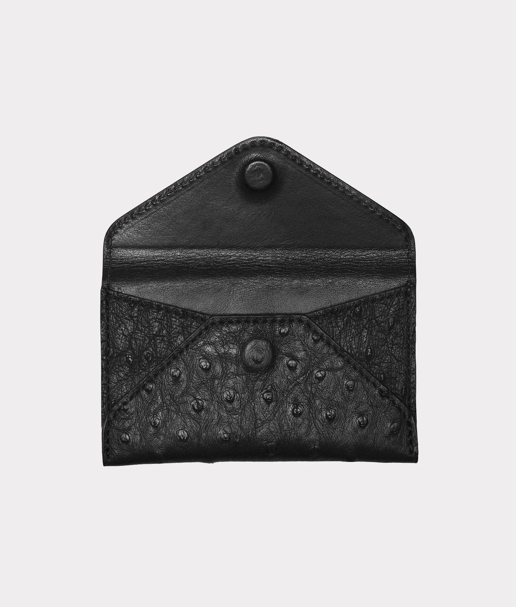 Envelope Card Case – Ostrich :: Black