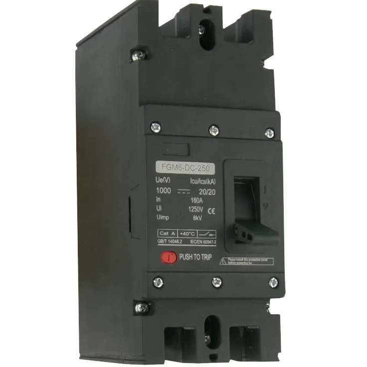 FGM6DC-2PL-320 100A, 2 Pole DC Moulded Case Circuit Breaker (MCCB) Fixed Type 20kA 100 Amp, 1000VDC