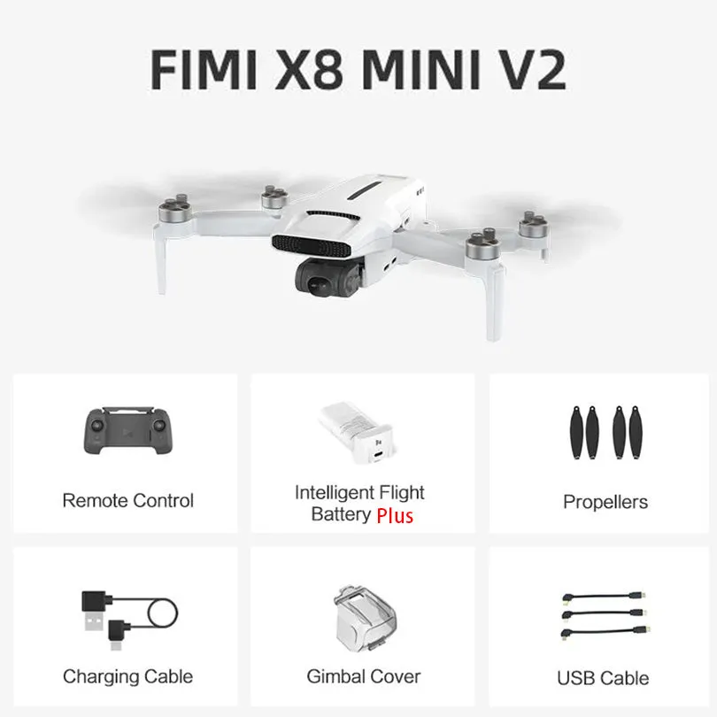 FIMI X8 MINI V2 RC Drone 9KM FPV 4K Camera HDR Video 3-axis Mechanical Gimbal 37mins Flight Time 245g GPS Foldable Quadcopter