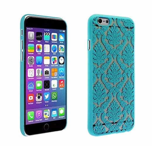 For Apple iPhone 6s Plus Case / 6 Plus Case, Ultra Slim Damask Vintage Case Cover - Teal