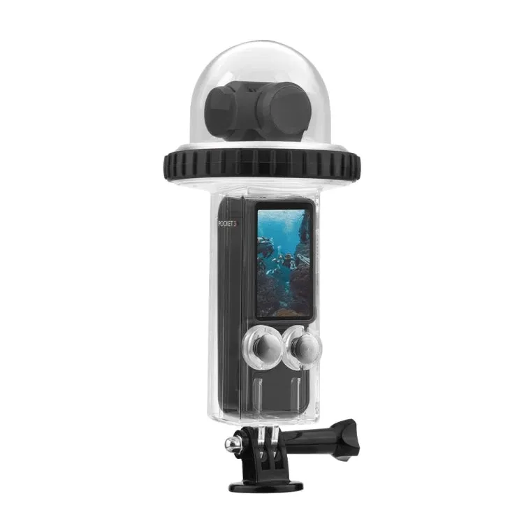 For DJI Osmo Pocket 3 BRDRC 40m Depth Waterproof Case Diving Housing Cover(Transparent Handle)