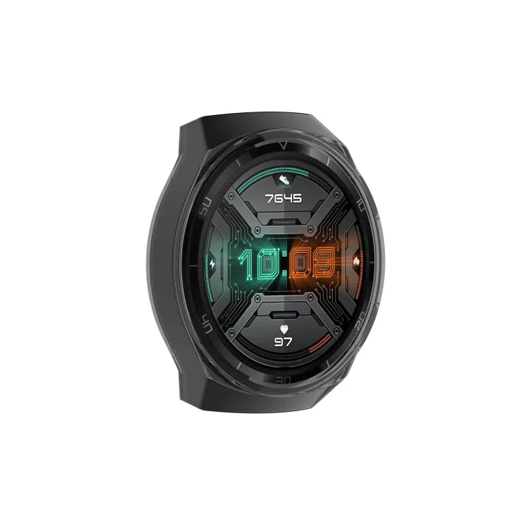 For Huawei Watch GT 2e Transparent TPU Silicone Watch Case(Transparent Black)