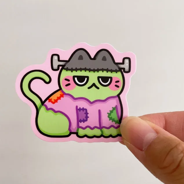 Frankencat Vinyl Sticker