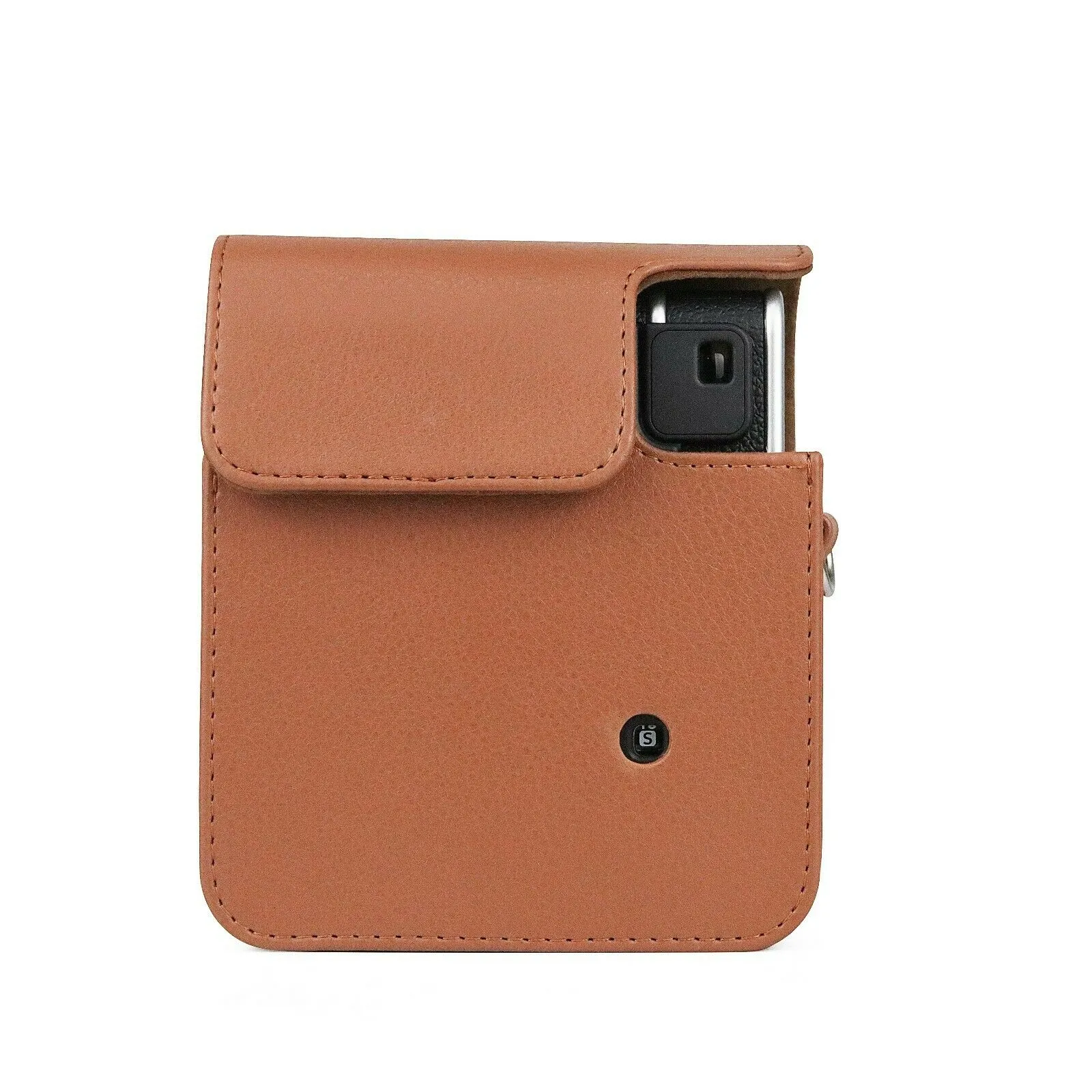 Fujifilm Instax Mini 40 Case | PU Leather Instant Camera Protective Cover with Adjustable Shoulder Strap -Brown