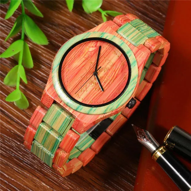 Full Bamboo Watch Men Luxury Brand BEWELL New Natural Quartz Wooden Bamboo Watch Male Clock Wood Watch With Bamboo Band