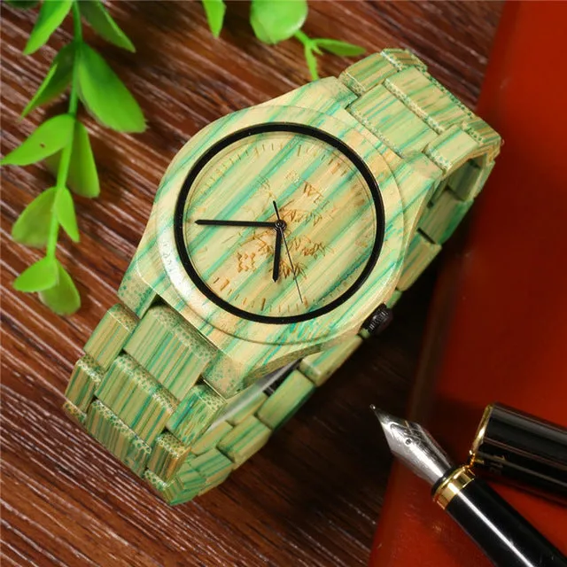 Full Bamboo Watch Men Luxury Brand BEWELL New Natural Quartz Wooden Bamboo Watch Male Clock Wood Watch With Bamboo Band