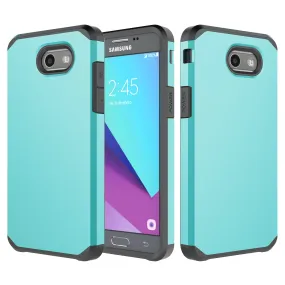 Galaxy J3 Emerge Case, Slim Hybrid Dual Layer [Shock Resistant] Case Cover for Galaxy J3 Emerge - Teal