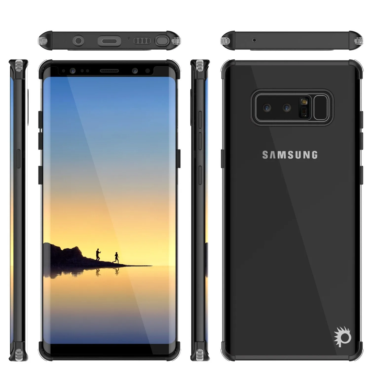 Galaxy Note 8 Anti-shockproof & Screen Protective Slim Case [Black]