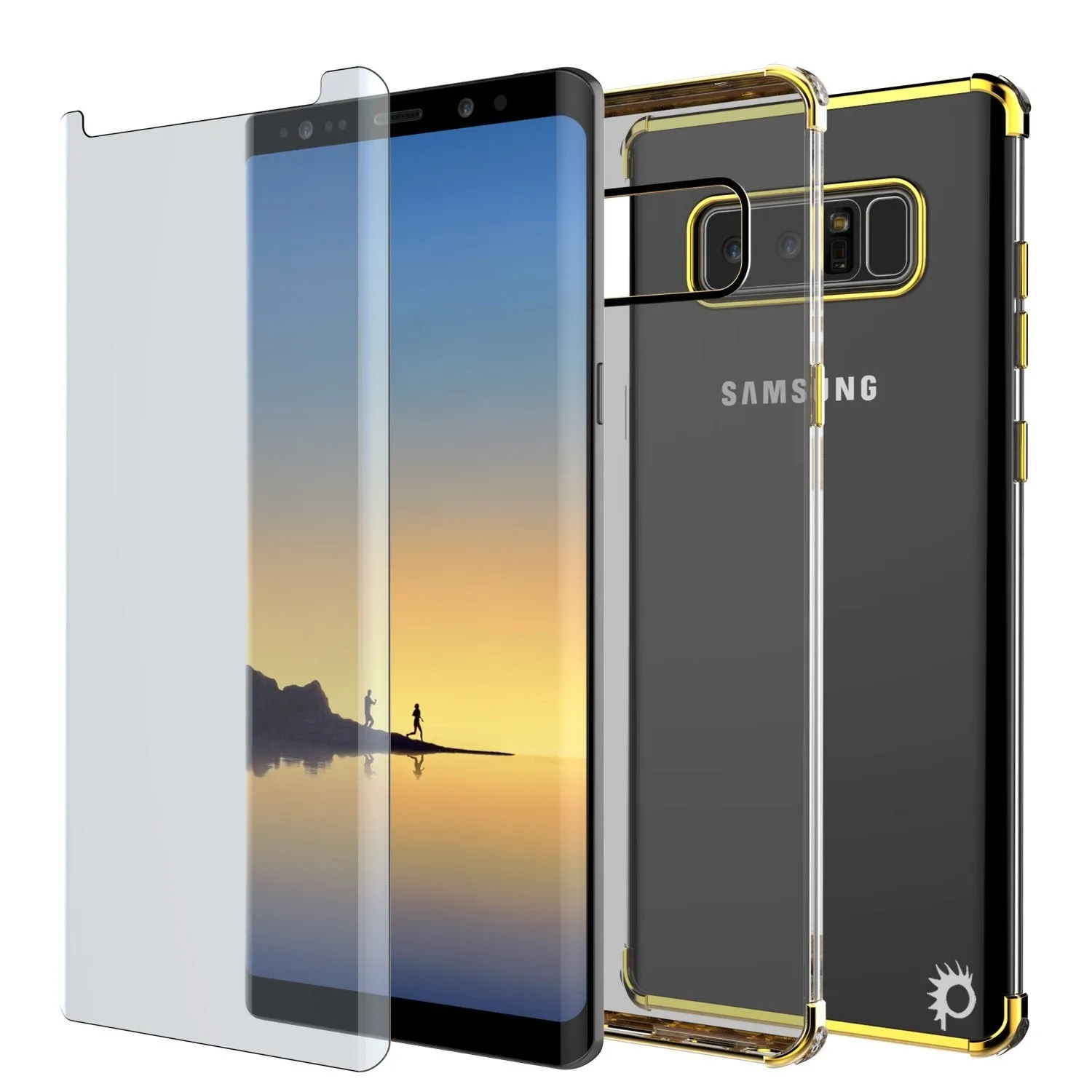 Galaxy Note 8 Anti-shockproof & Screen Protective Slim Case [Gold]