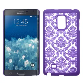 Galaxy Note Edge Case, Ultra Slim Damask Vintage Case Cover - Purple