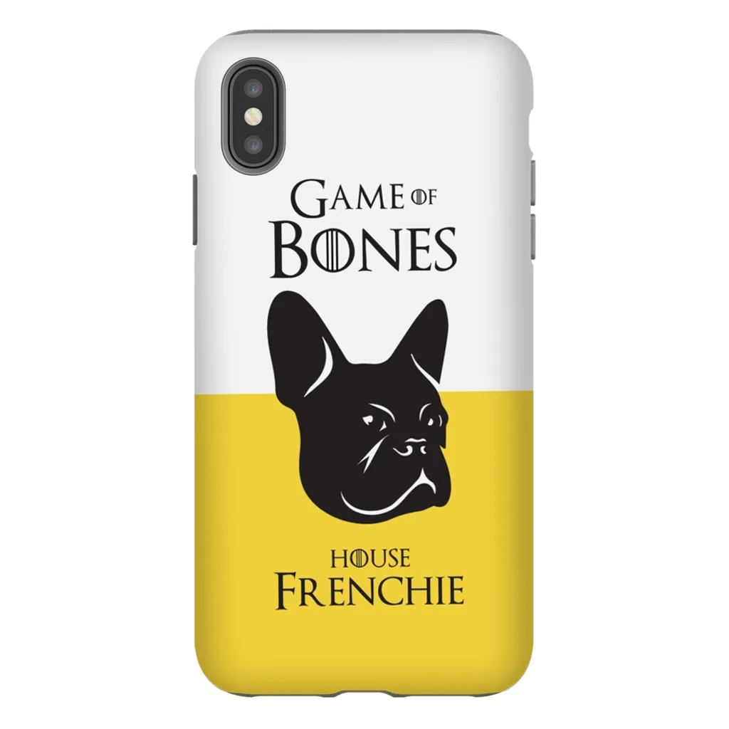 Game of Bones: House Frenchie iPhone Cases (yellow - various sizes)