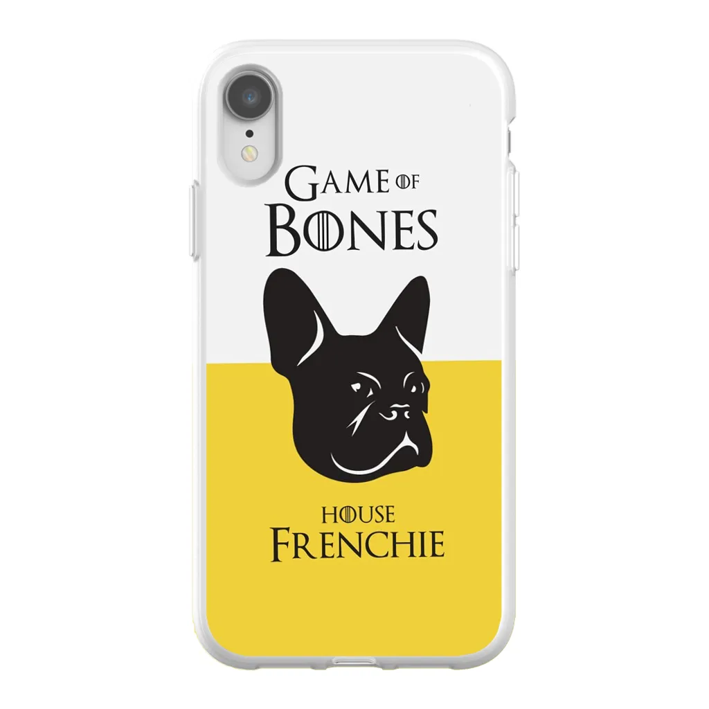 Game of Bones: House Frenchie iPhone Cases (yellow - various sizes)