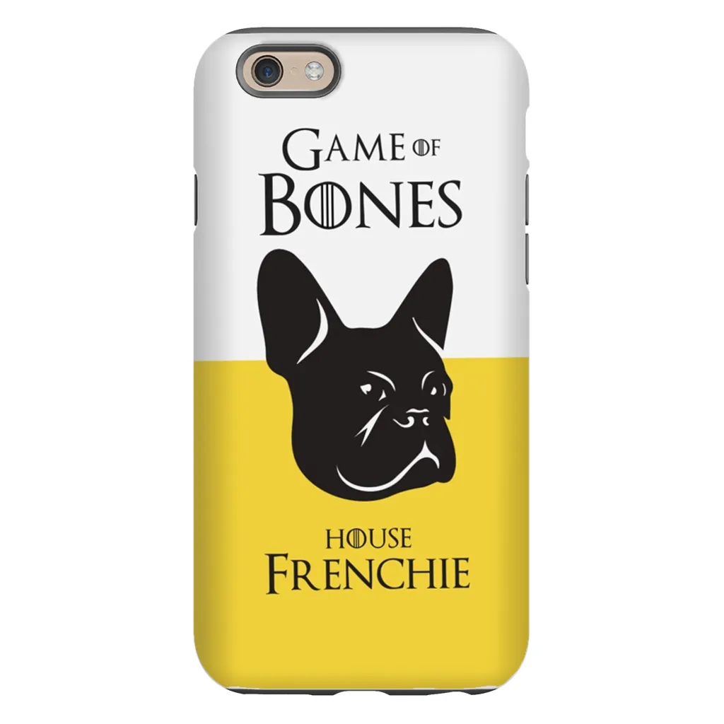 Game of Bones: House Frenchie iPhone Cases (yellow - various sizes)