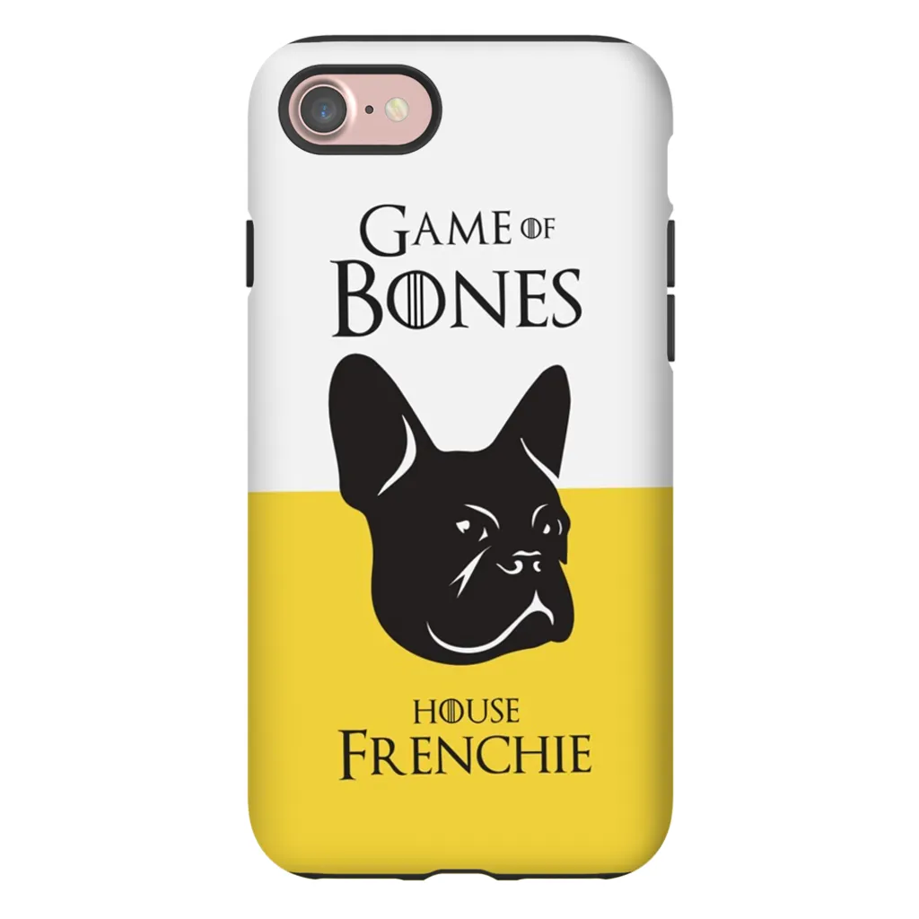 Game of Bones: House Frenchie iPhone Cases (yellow - various sizes)