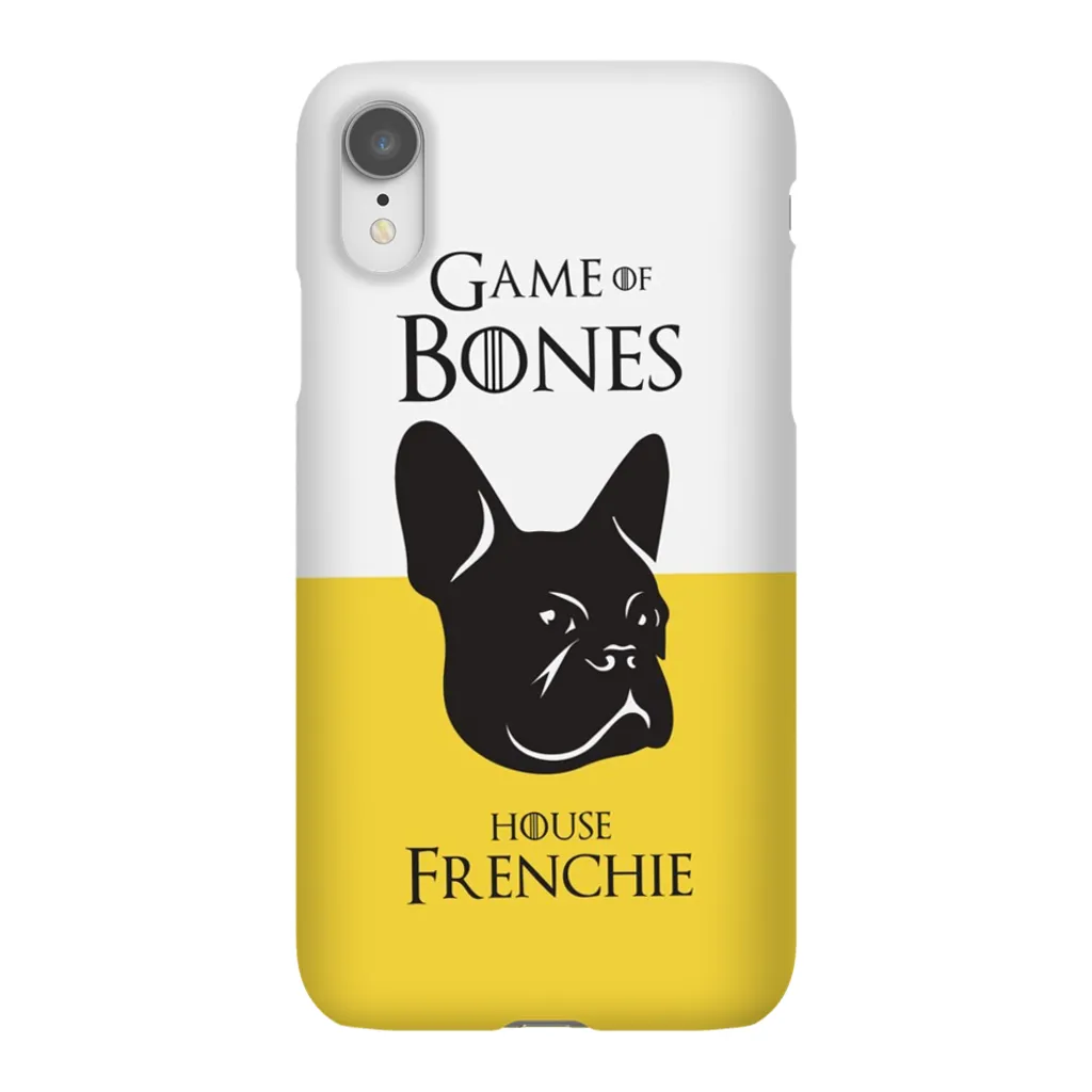 Game of Bones: House Frenchie iPhone Cases (yellow - various sizes)