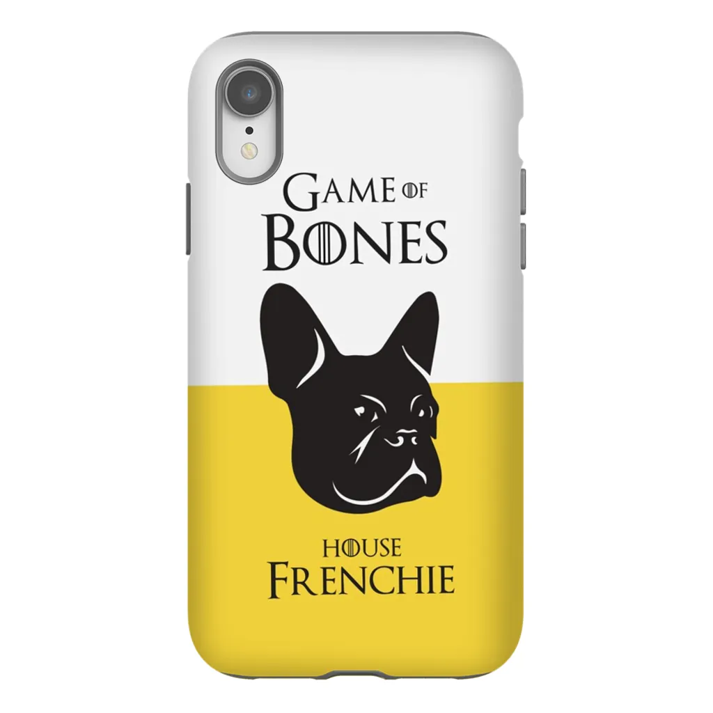 Game of Bones: House Frenchie iPhone Cases (yellow - various sizes)