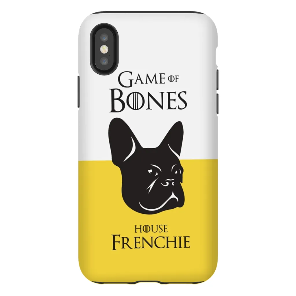 Game of Bones: House Frenchie iPhone Cases (yellow - various sizes)