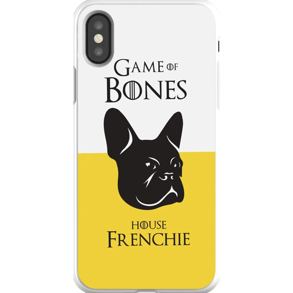 Game of Bones: House Frenchie iPhone Cases (yellow - various sizes)