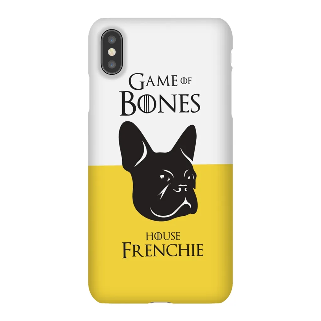 Game of Bones: House Frenchie iPhone Cases (yellow - various sizes)