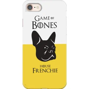 Game of Bones: House Frenchie iPhone Cases (yellow - various sizes)