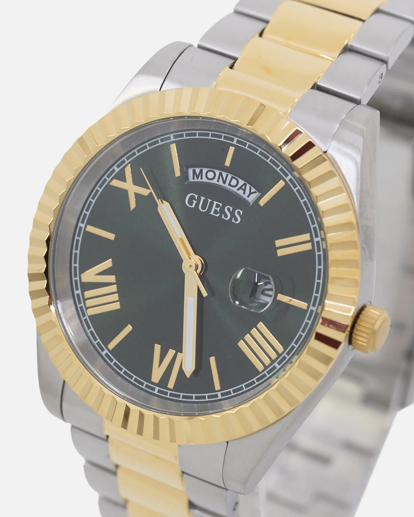 Guess Mainline Connoisseur Watch Silver/Gold/Green