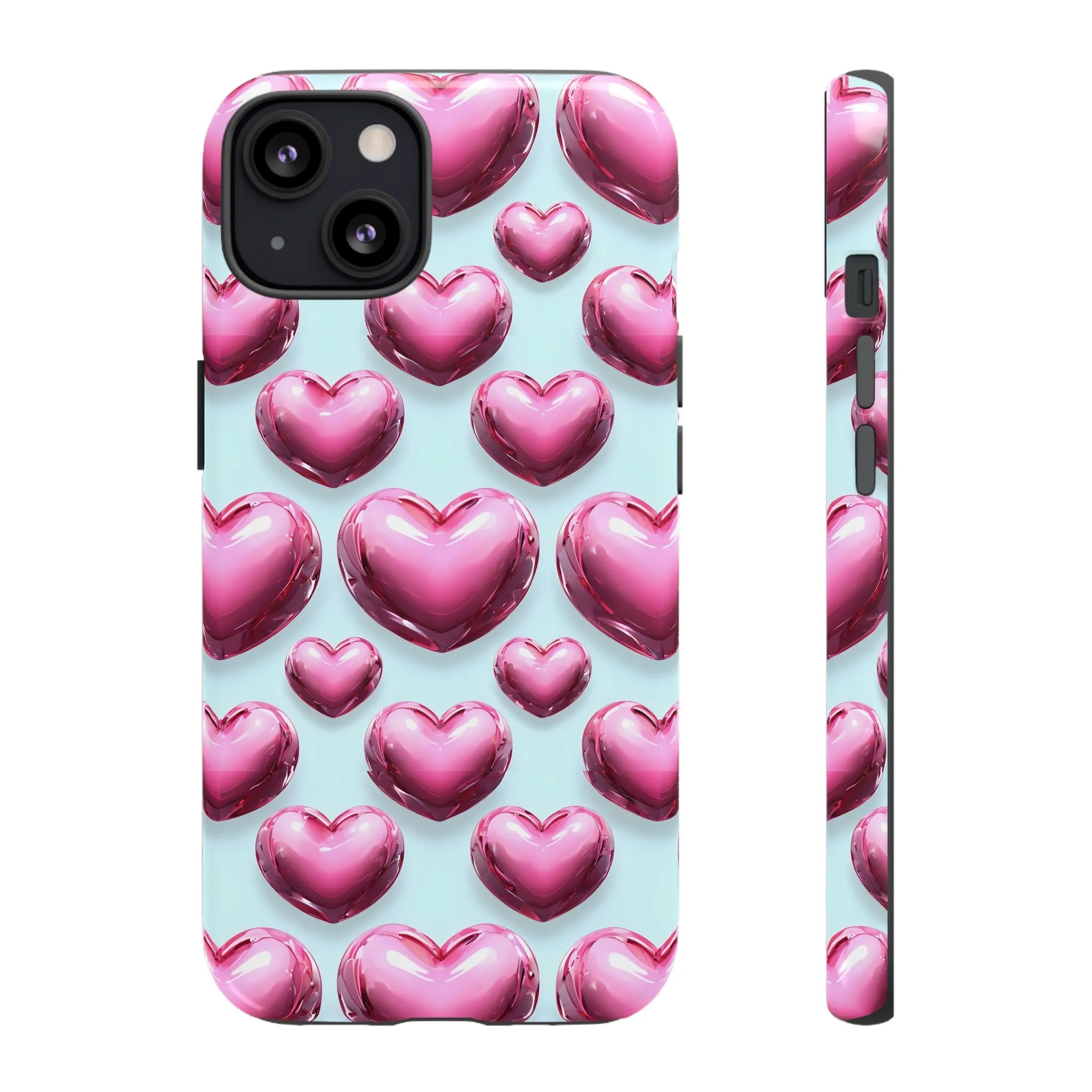 Heart Pattern Phone Case, Cute Gift for Couples, Valentines Day, Love Theme, Stylish Phone Accessory, Fun Mobile Cover