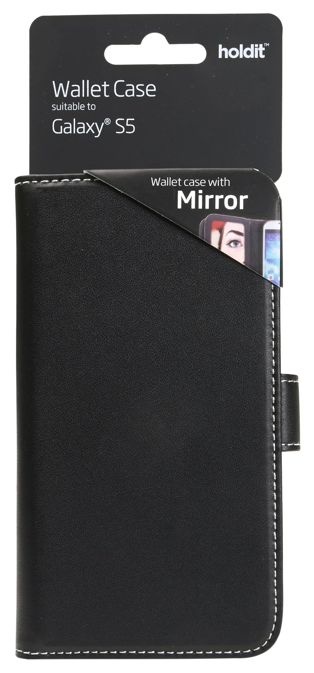 Holdit Wallet Case Mirror for Galaxy S5/S5 Neo (6 Card Pockets)