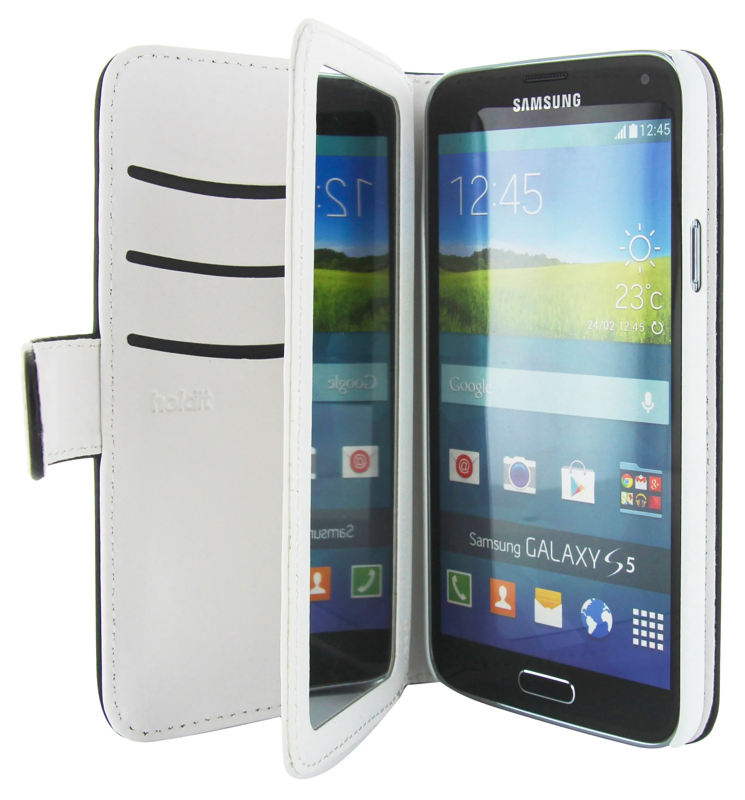 Holdit Wallet Case Mirror for Galaxy S5/S5 Neo (6 Card Pockets)