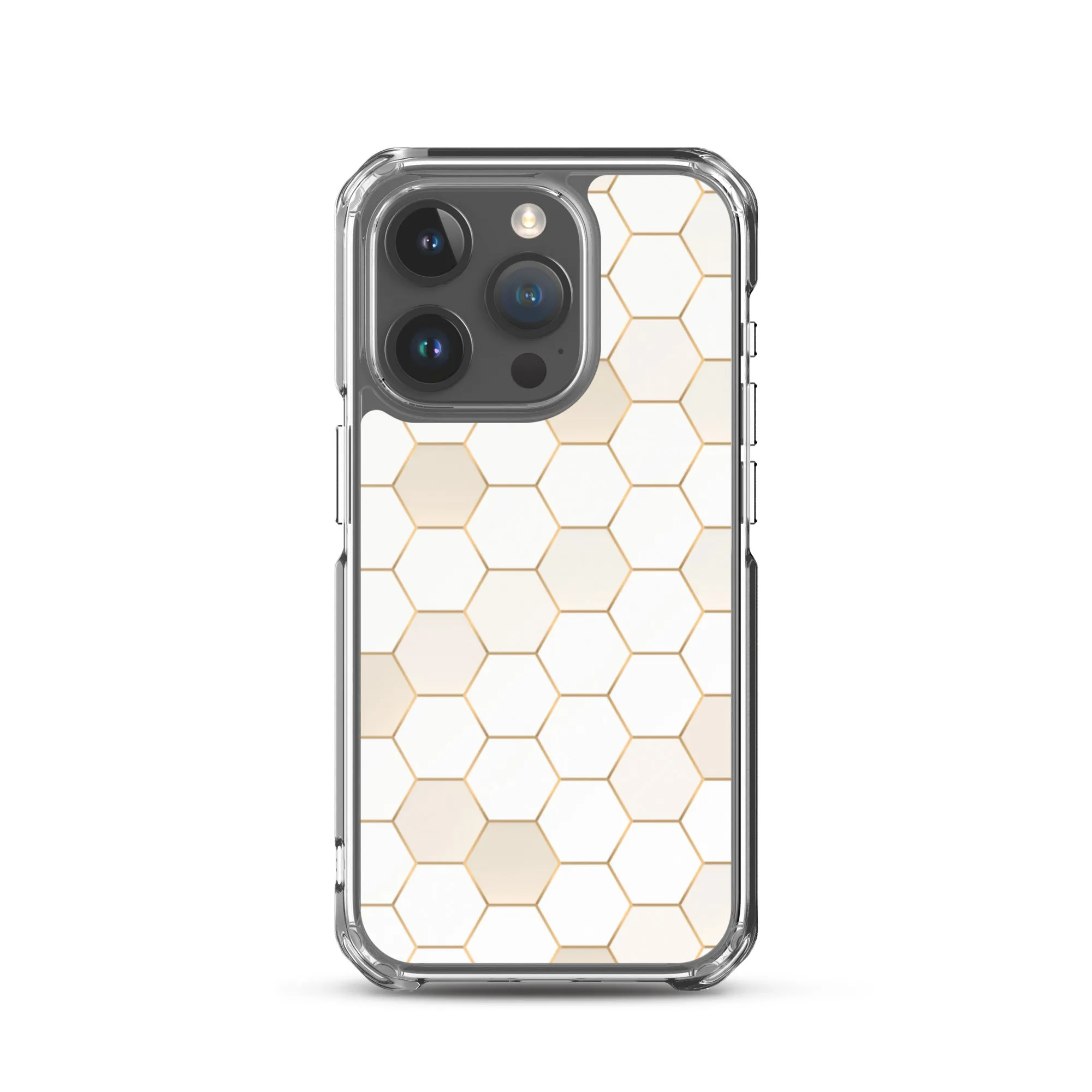 Honeycomb Hexagonal iPhone 15 14 13 12 Pro Max Case, Geographic Print Cute iPhone 11 Mini SE XS XR X 7 8 Cell Phone Cover