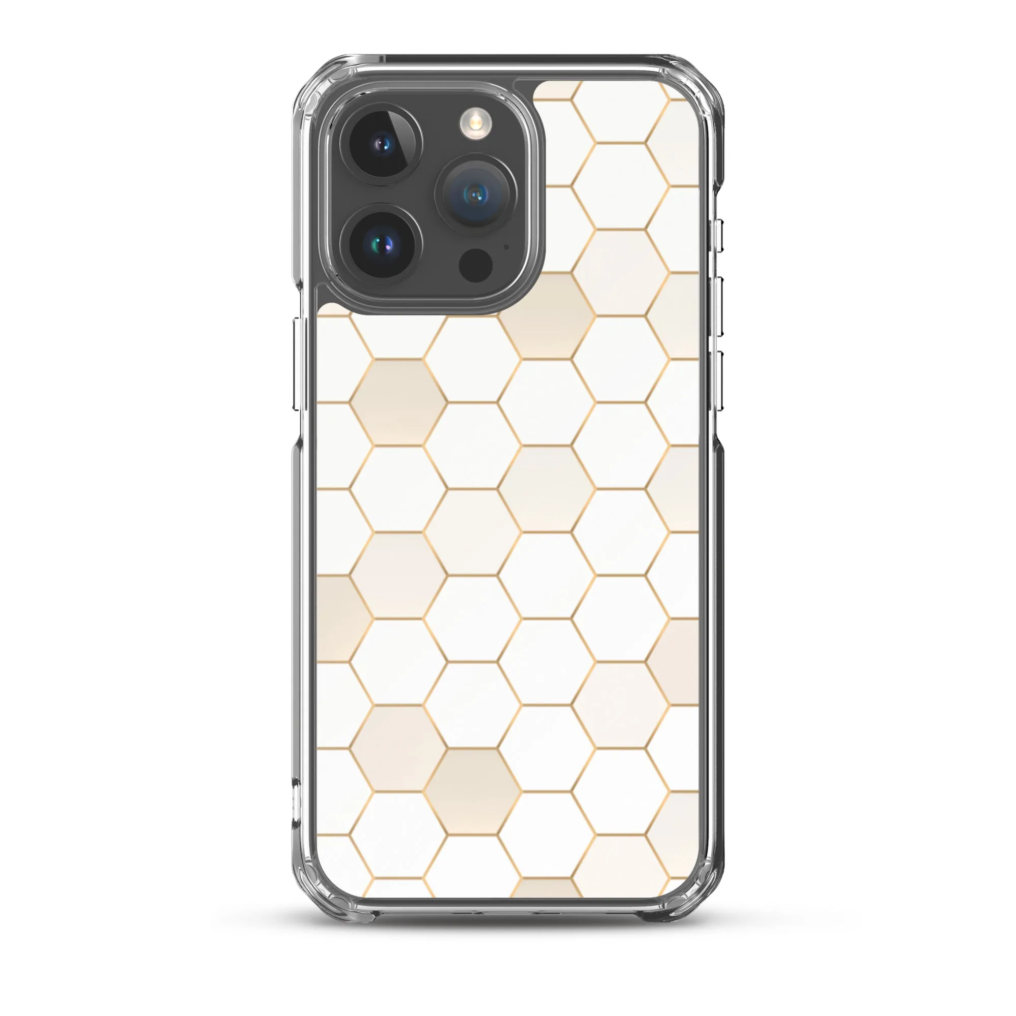 Honeycomb Hexagonal iPhone 15 14 13 12 Pro Max Case, Geographic Print Cute iPhone 11 Mini SE XS XR X 7 8 Cell Phone Cover