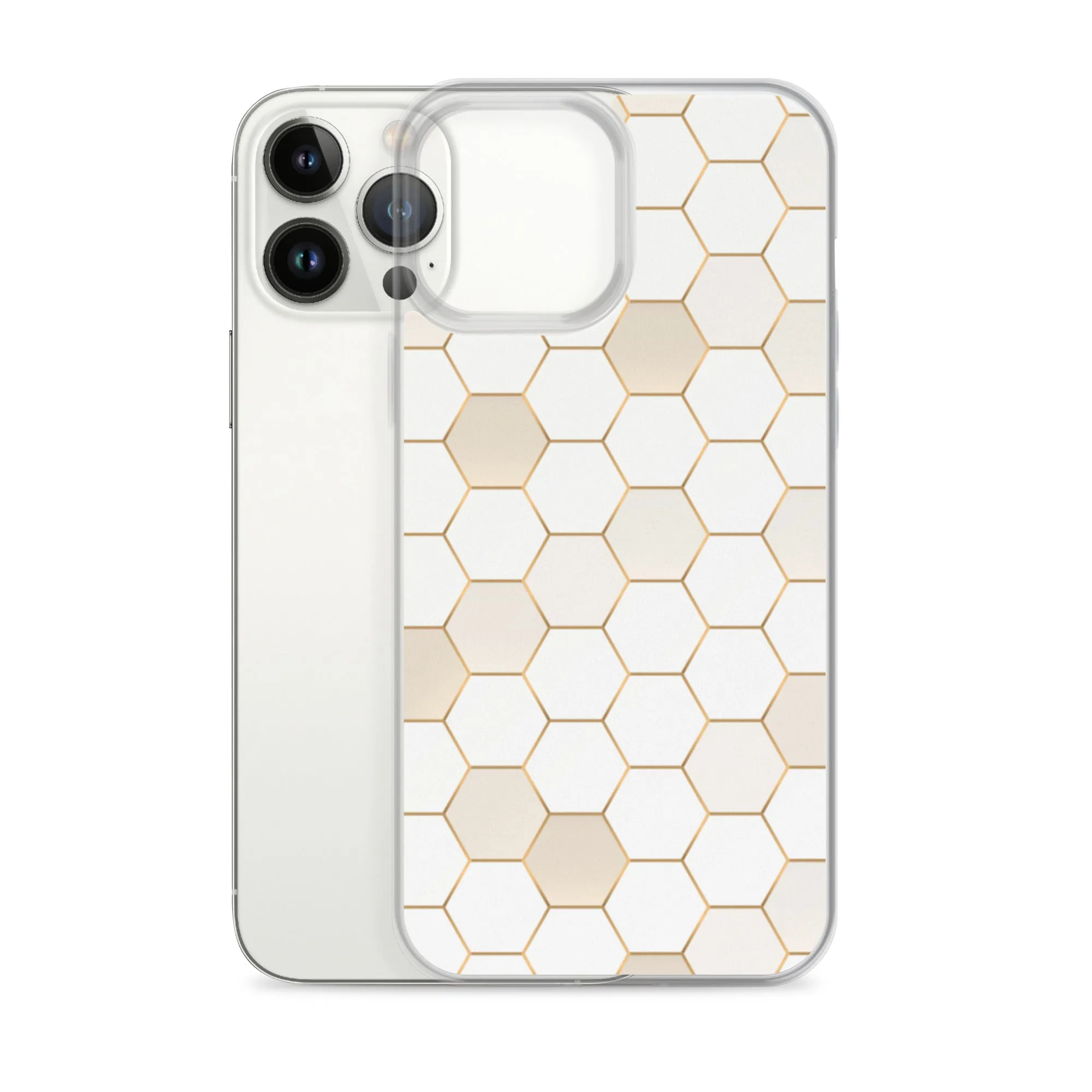 Honeycomb Hexagonal iPhone 15 14 13 12 Pro Max Case, Geographic Print Cute iPhone 11 Mini SE XS XR X 7 8 Cell Phone Cover